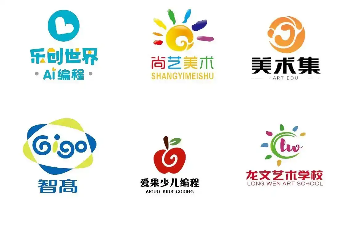 少儿编程美术客户品牌 logo